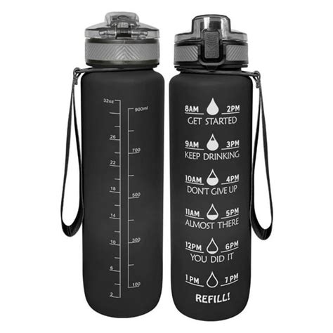 insulated water bottle with time marker|water bottles with hourly measurements.